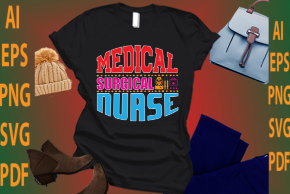 Medical Surgical Nurse Embroidery Design