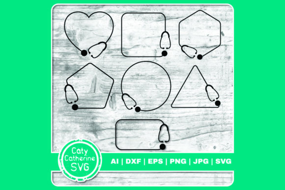 Nurse Stethoscope Frame Bundle Graphics