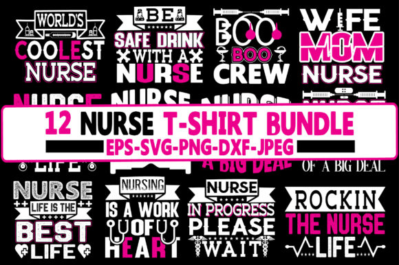 Nurse T-Shirt Bundle: Graphics and Crafts