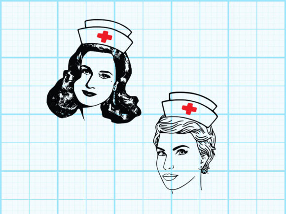 Retro Nurse Medical Graphics for Crafts