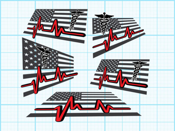 USA Medical Nurse Red Line